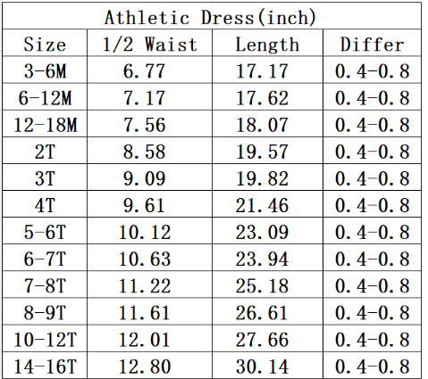 Multi colors kids girls summer athletic dresses