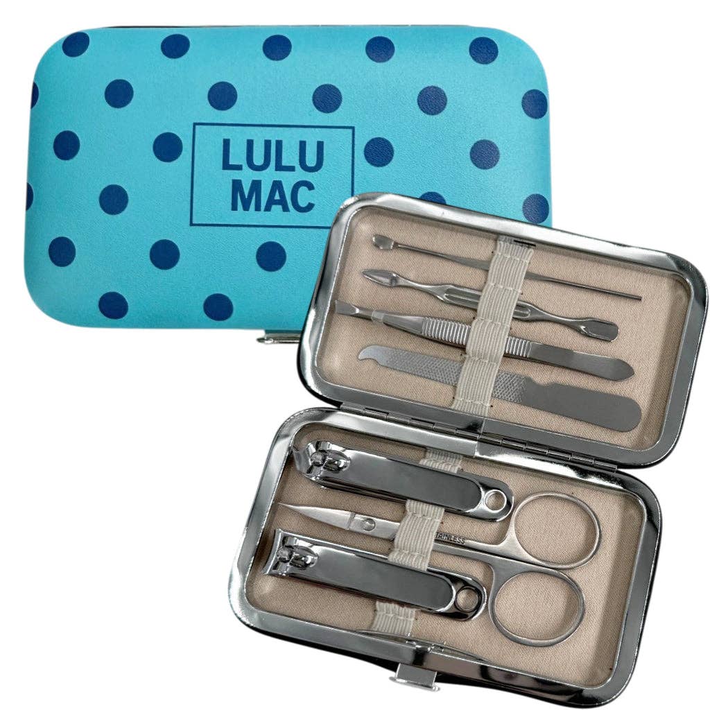 MCPD- Lulu Mac Blue/Navy Dot Manicure Set