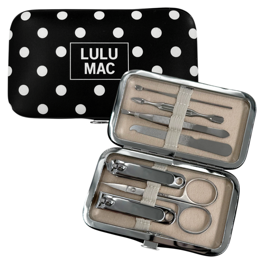MCPD- Lulu Mac Black/White Dot Manicure Set