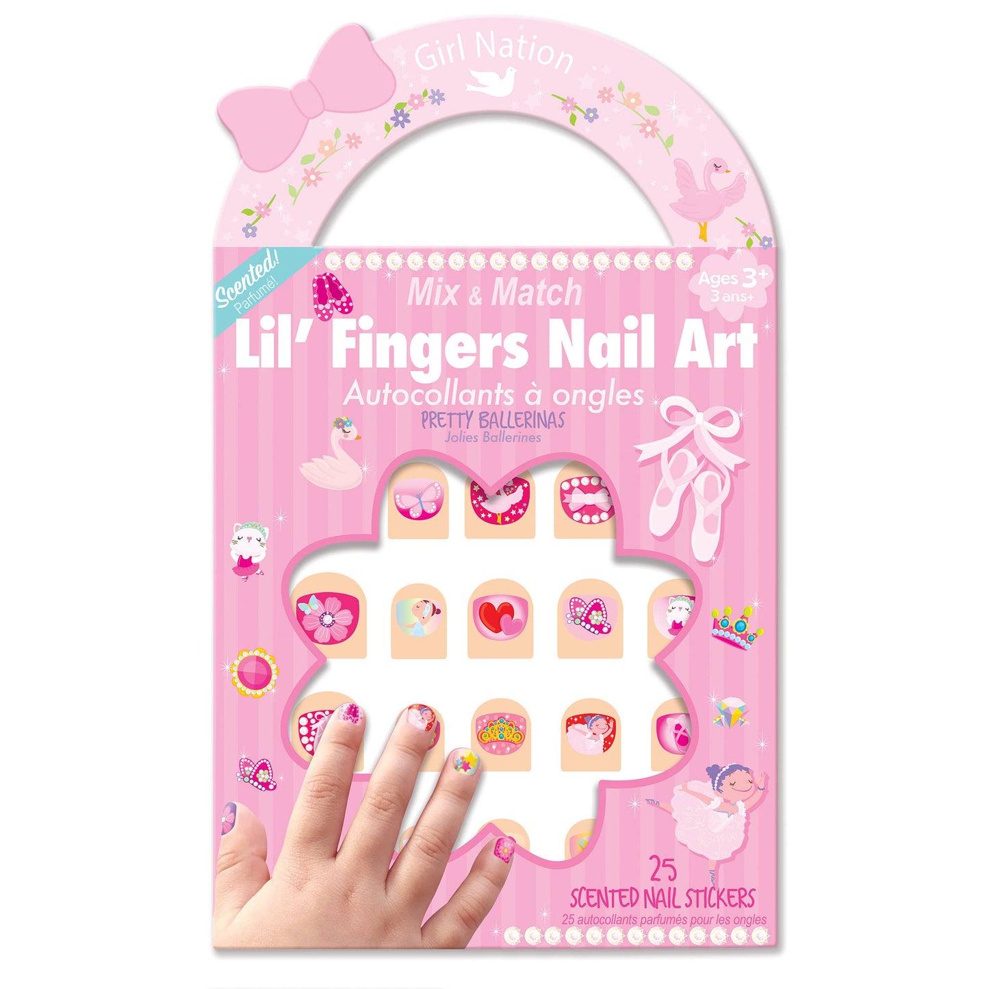The Piggy Story Ballet Bracelet and Nail Sticker Easter Basket Gift Pack