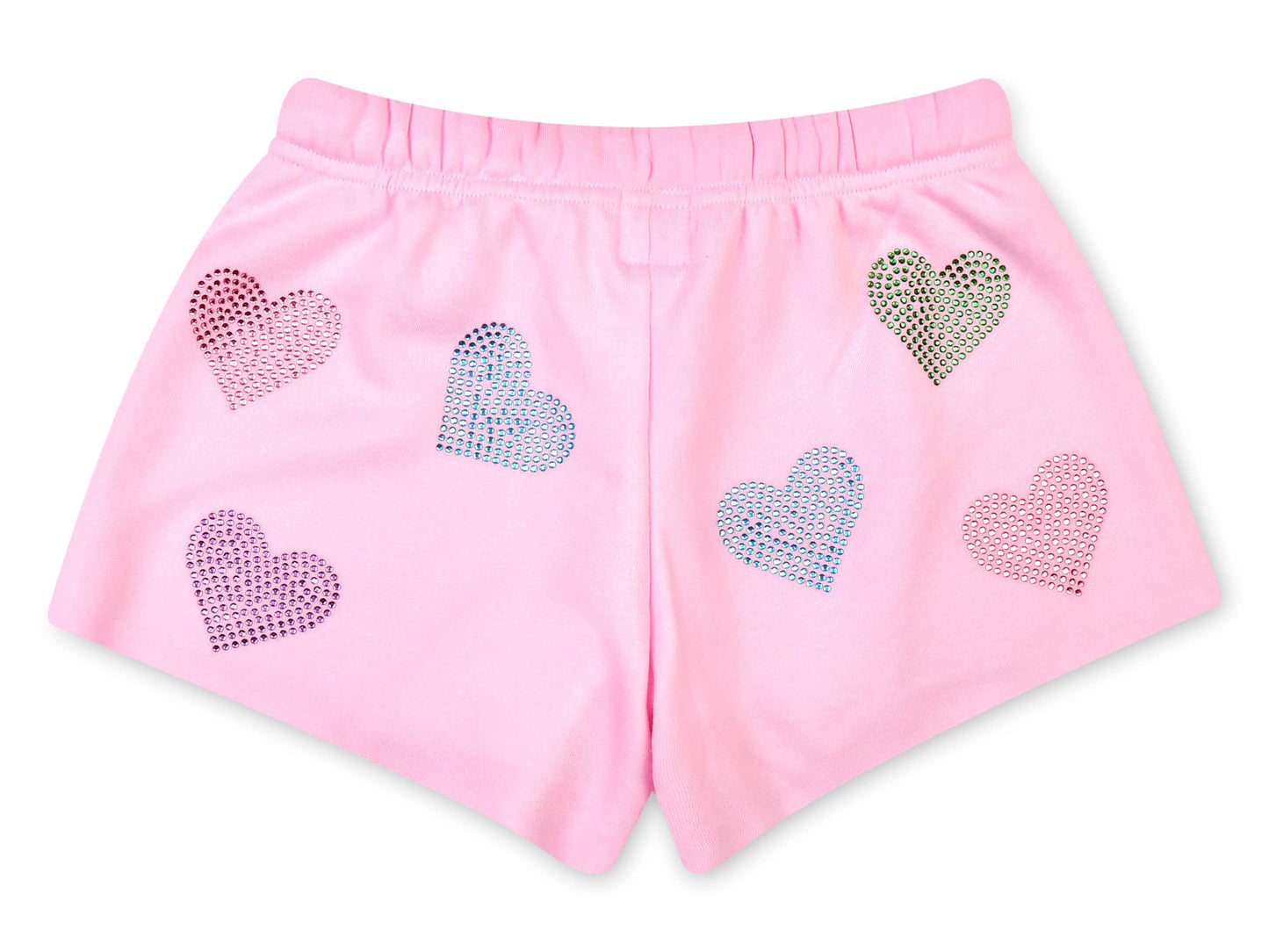Sparkling Hearts Sweat Shorts (Small (6-8))