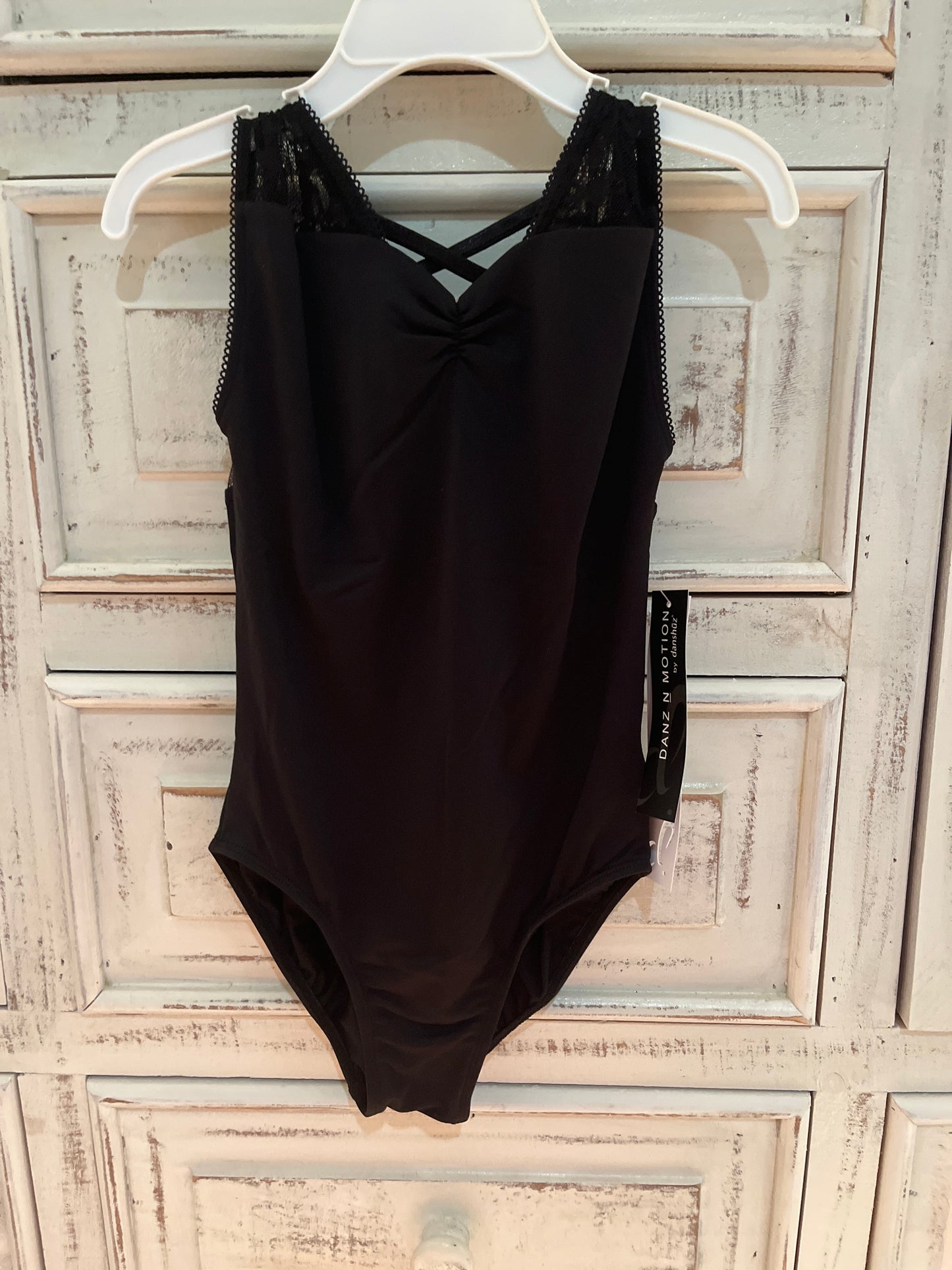 Danz N Motion Bow Mesh Tank Leotard