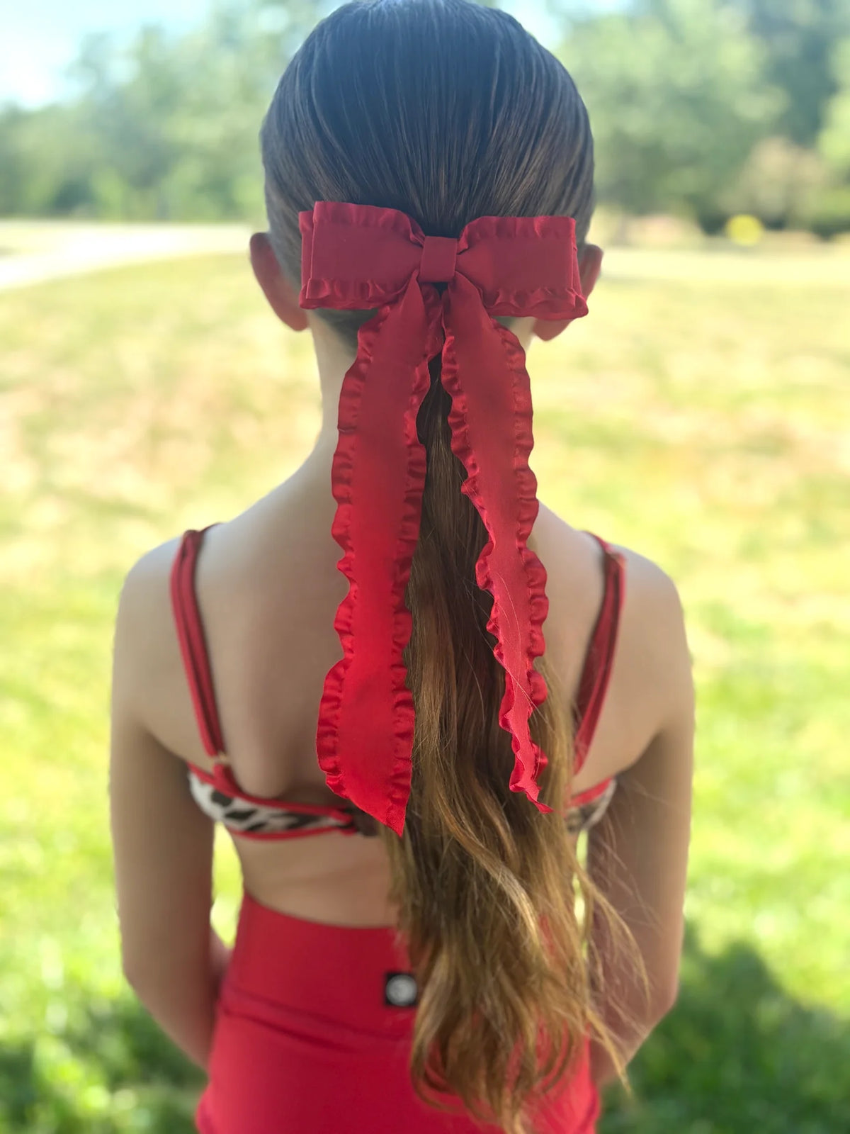 Harper Rose Laine Red Ruffle Bow