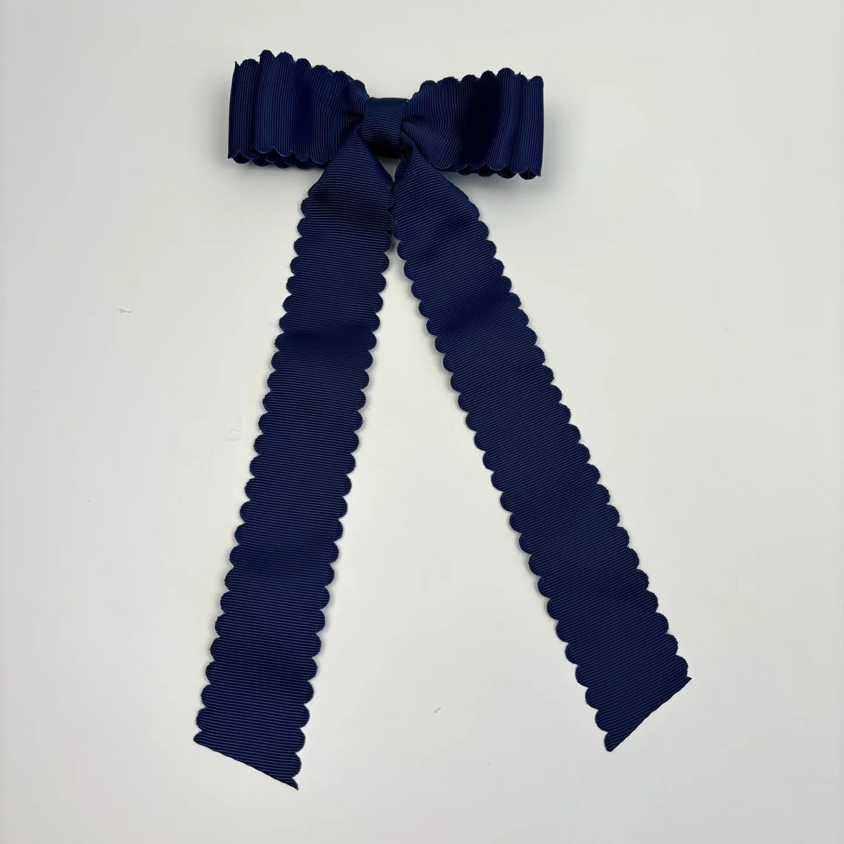 Harper Rose Laine Navy Scalloped Bow