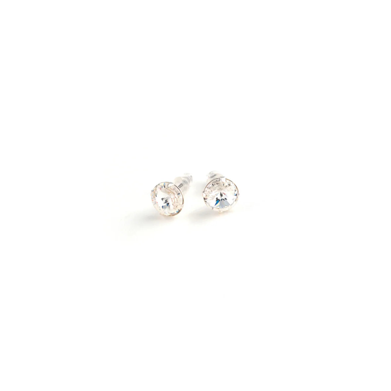 Go Girl! 10 mm Clear Solitaire Post Earrings