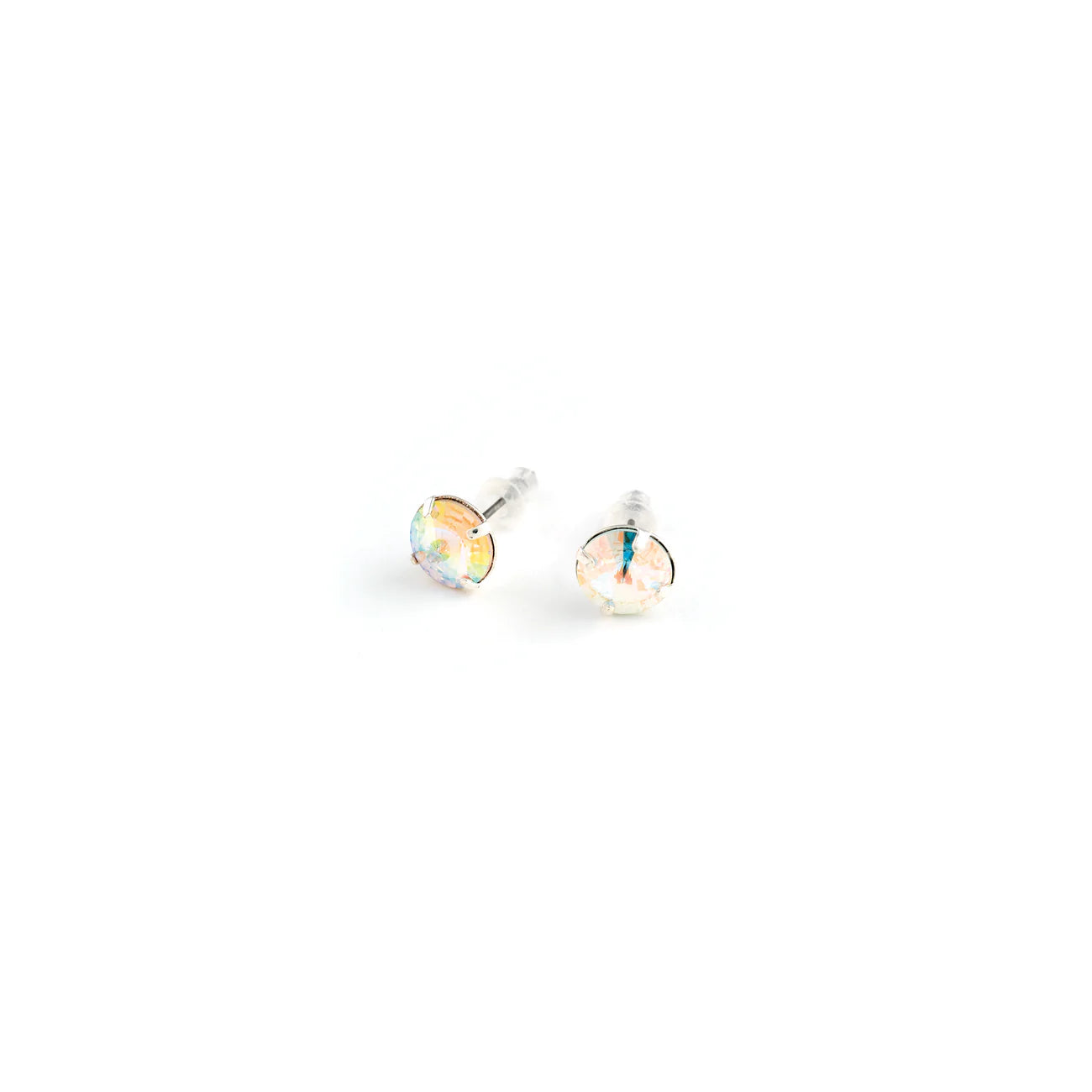 Go Girl! 10 mm Iridescent Solitaire Post Earrings