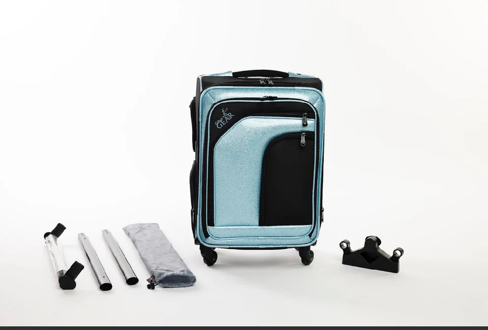 Glam'r Gear® Solo™ Carry-On with uHide® Extendable Garment Rack - Light Blue