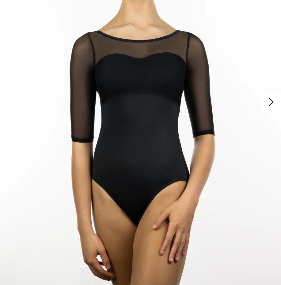 Eurotard Sweetheart Mesh Sleeve Leotard
