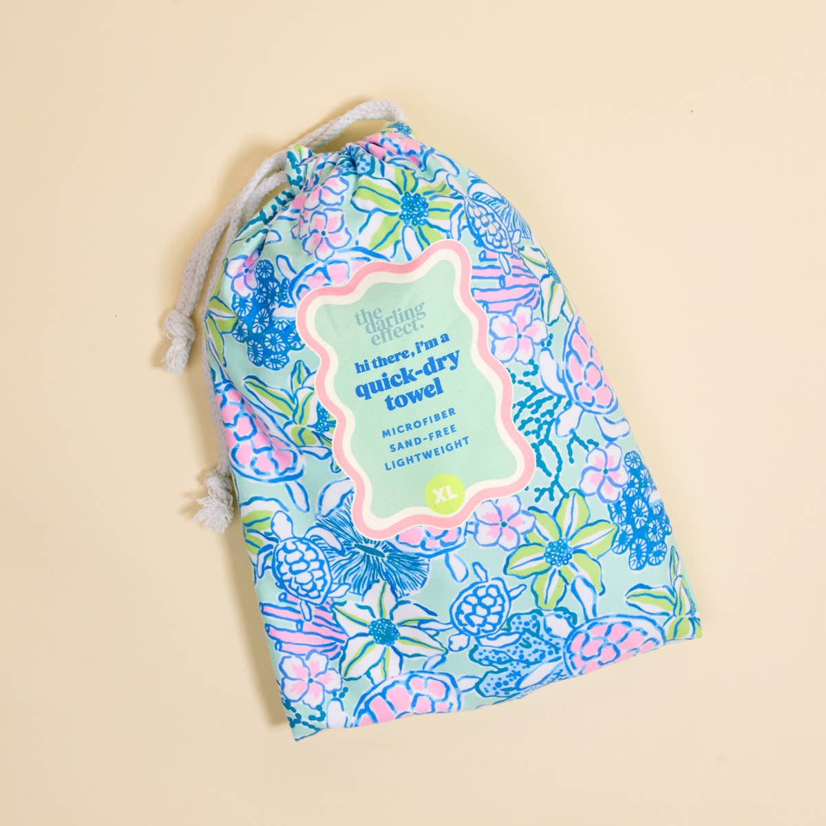 The Darling Effect XL Quick-Dry Beach Towel–Coastal Cove
