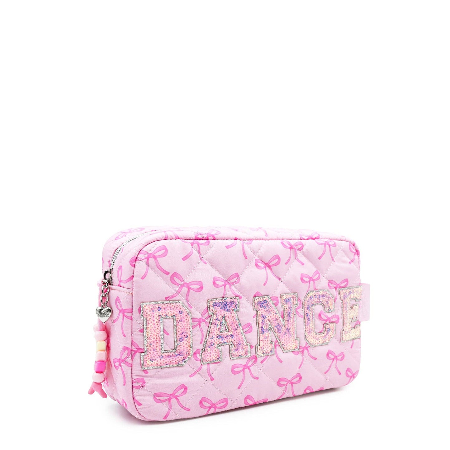 'DANCE' Bow Printed Quilted Pouch