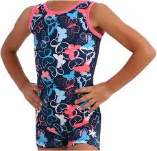 Snowflake Desings Navy Butterfly Gymnastics Biketard - Child