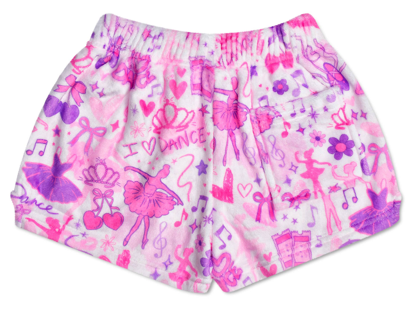 Corey Paige Love to Dance Plush Shorts (Youth XS (4-6))