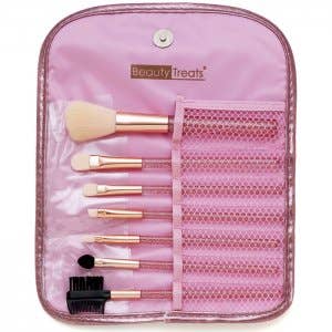 2458A 7 Piece Cosmetic Brush Set with Pouch