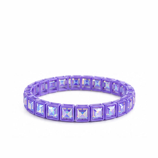 BR-RS-1002  Lavender Rhinestone Bracelet