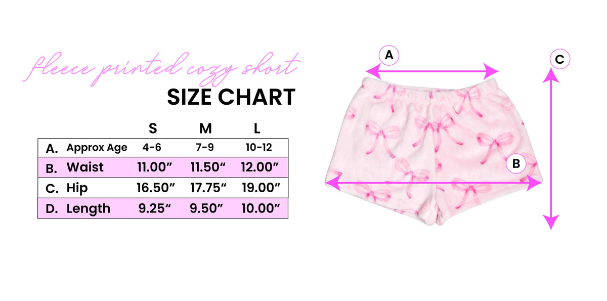 (3 PACK) Gingham Bow Printed Cozy Pajama Shorts