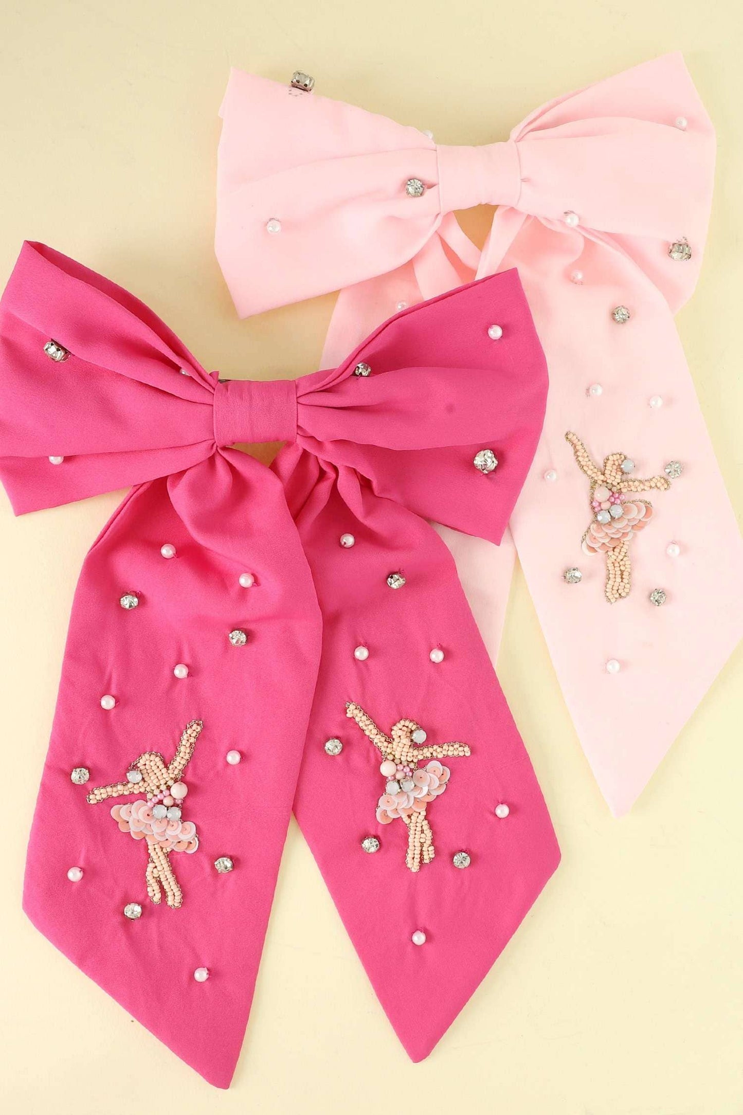 JEWELED BALLERINA BOW BARRETTE HAIR CLIP H17300