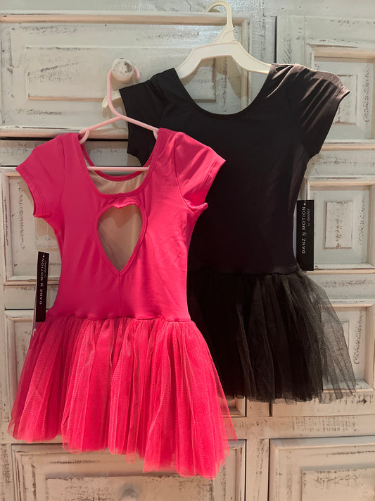 Danz N Motion Cap Sleeve Dress with Heart Cutout
