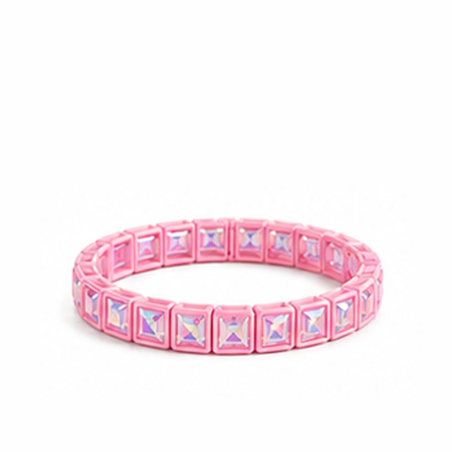 BR-RS-1002 Lt Pink Rhinestone Bracelet