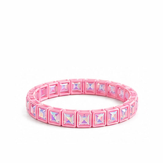 BR-RS-1002 Lt Pink Rhinestone Bracelet
