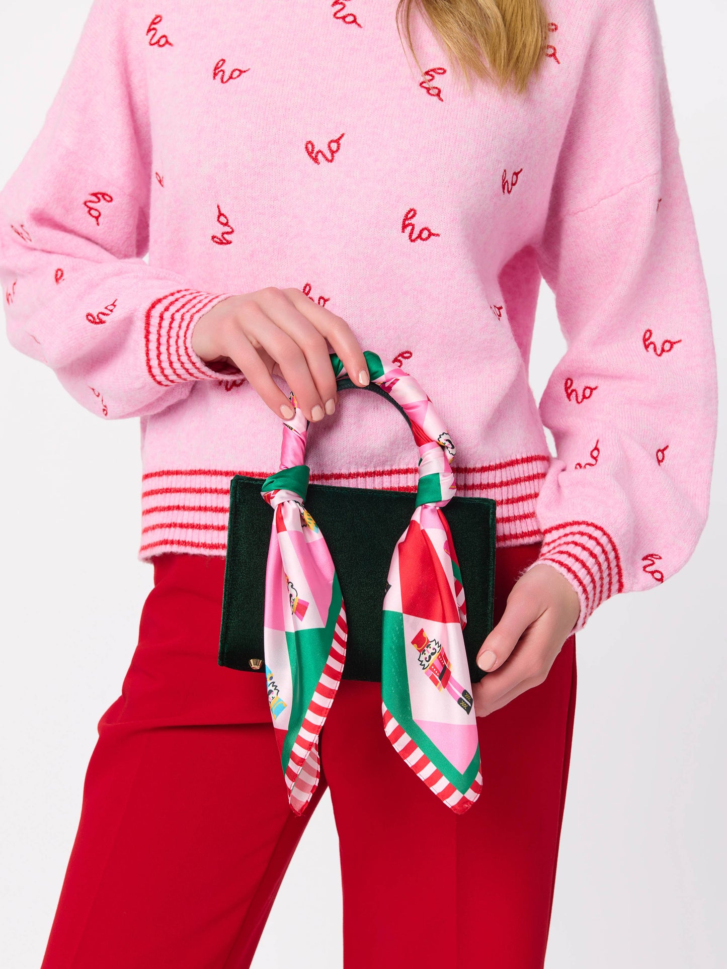 FESTIVE NUTCRACKER SQUARE SCARF, MULTI