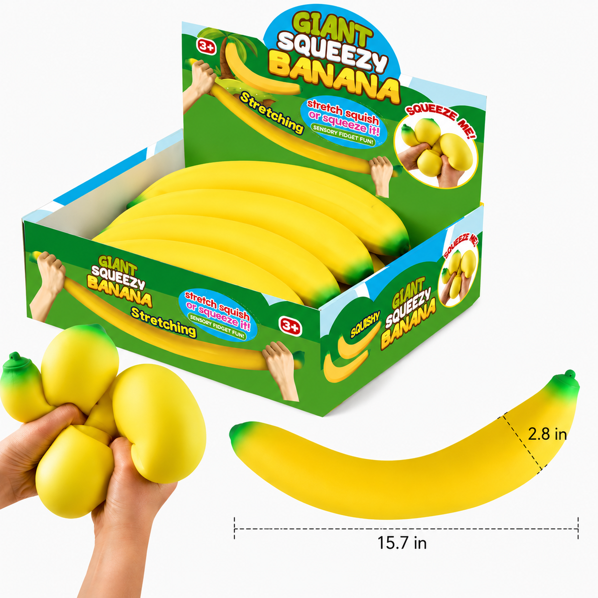 Giant Squeezy Squishy Banana 🍌– Jumbo Sensory Toy