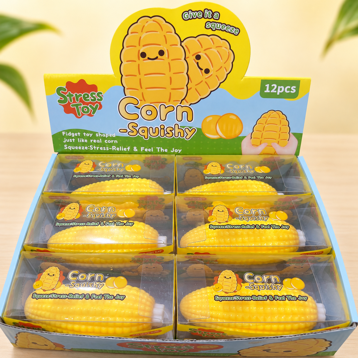 Crunchy Block-Filled Corn Squishy Toy