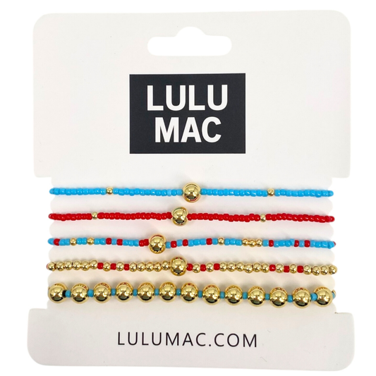 BR-TM-1001 Lulu Mac Red and Light Blue