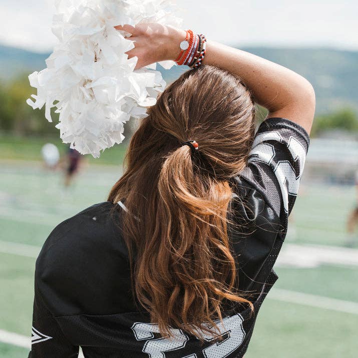 k'lani "Game Day" Red, Black & White Hair Tie Bracelets