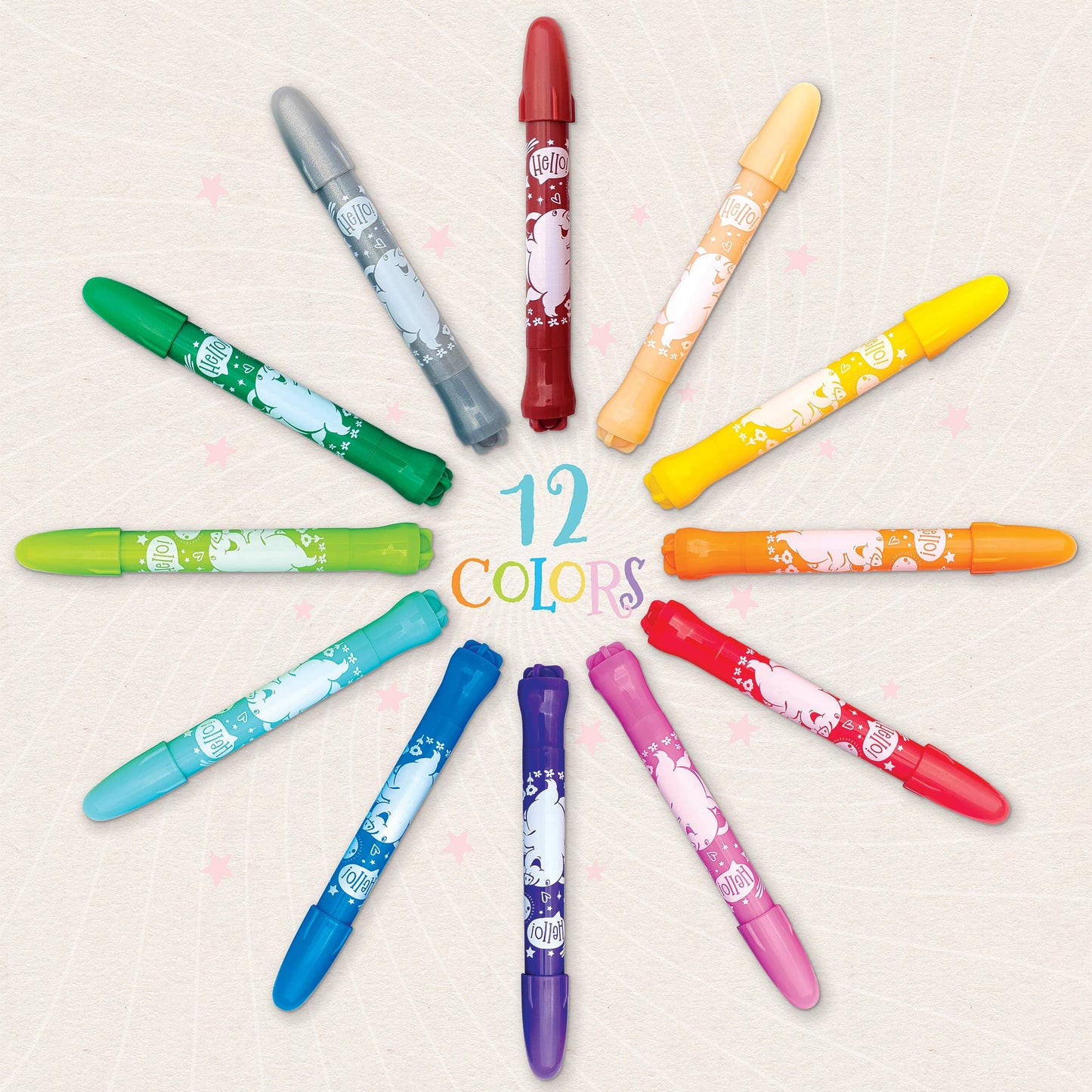 The Piggy Story Dry Erase Twistable Gel Crayons for Kids | Pretty Ballerinas