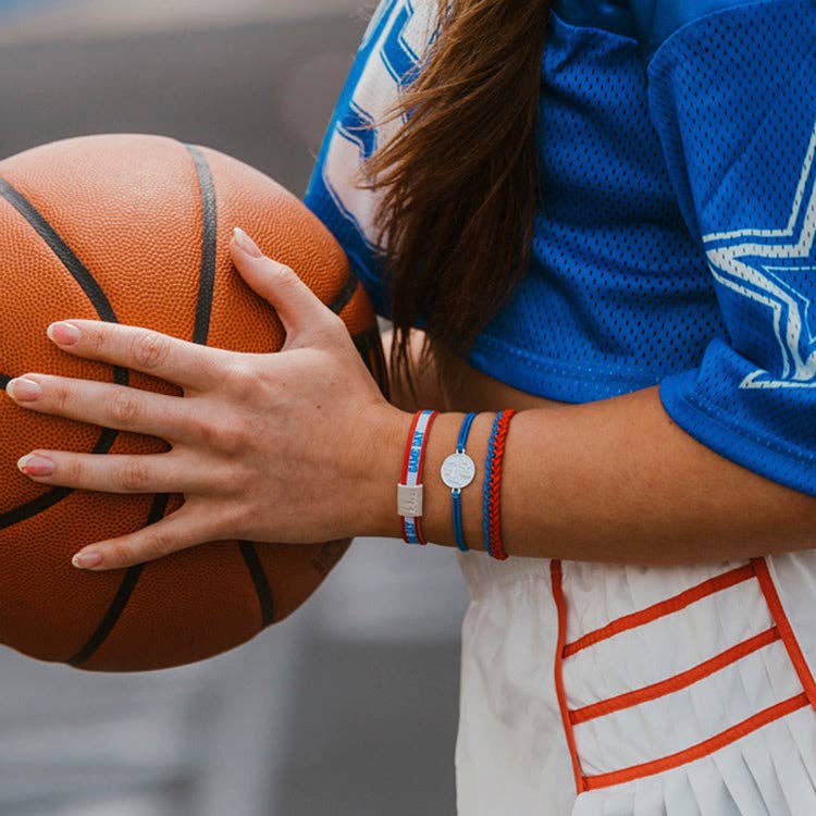 k'lani "Game Day" Red, Blue & White Hair Tie Bracelets