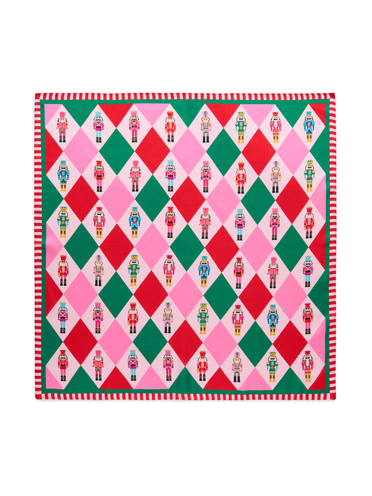 FESTIVE NUTCRACKER SQUARE SCARF, MULTI