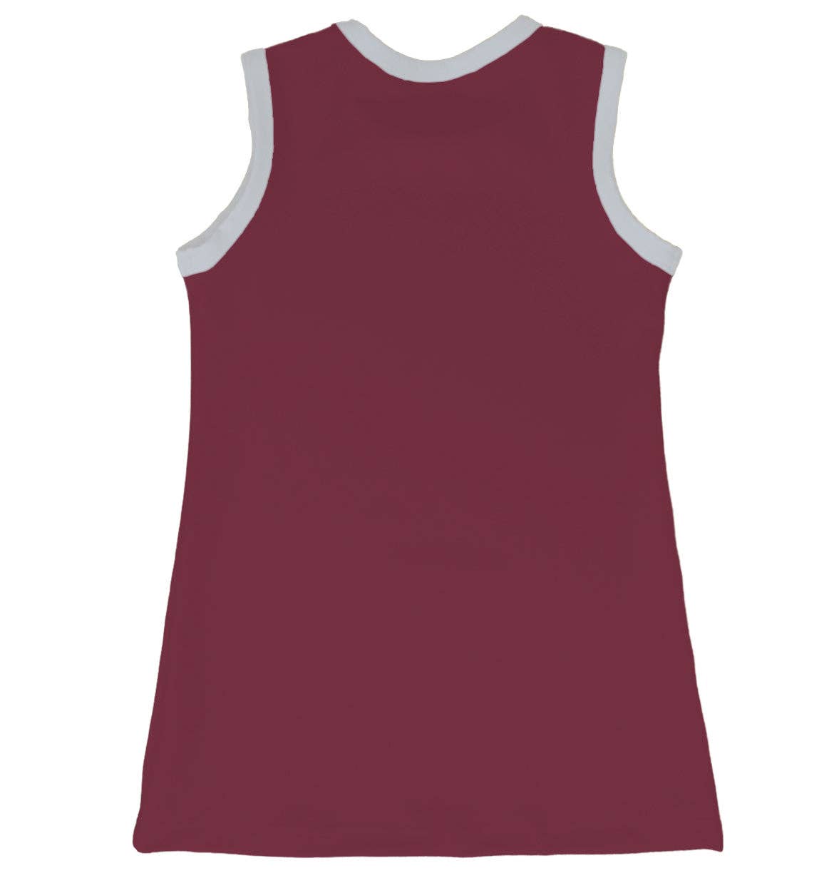 Mississippi State Bulldogs Sleeveless Cheerleader A Line Dress White and Maroon