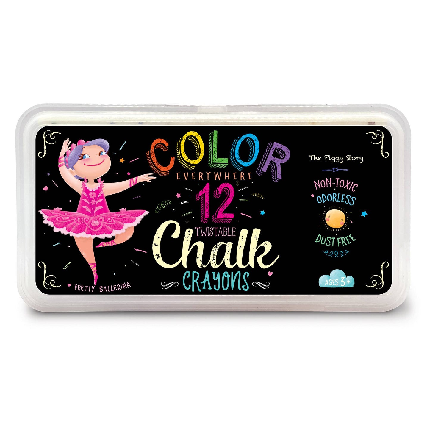 The Piggy Story Color Everywhere Twistable Chalk Crayons | Pretty Ballerinas