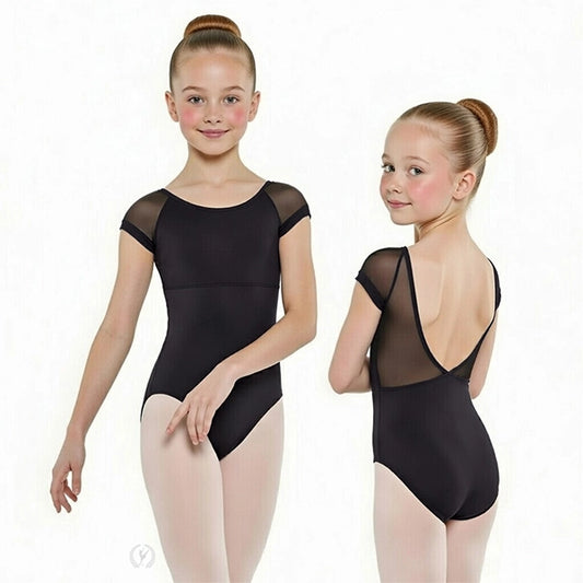 Eurotard Girls Silhouette Mesh Cap Sleeve Leotard (41420C)