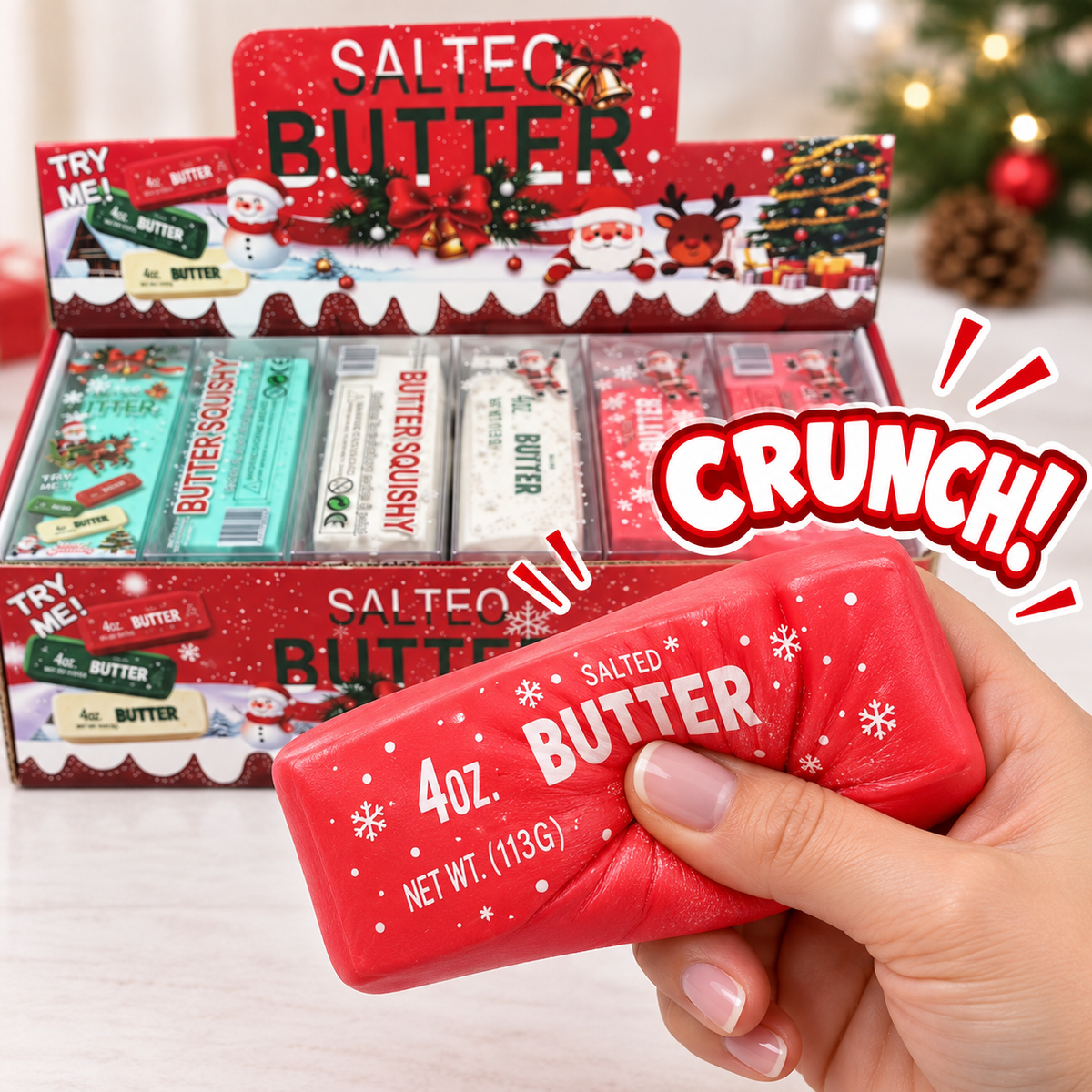 Holiday Salted Butter Squishy — Crunchy Butter ASMR Squeeze