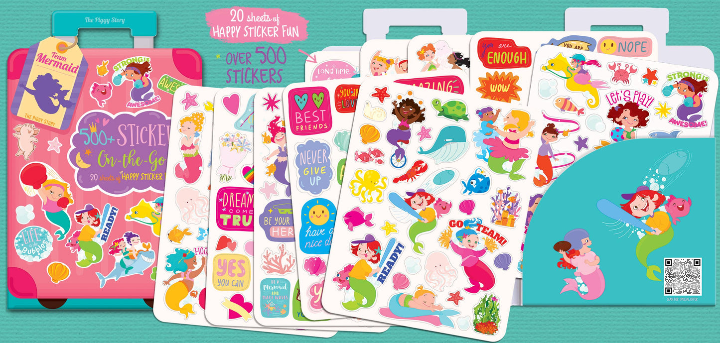 500+ Stickers On-the-Go Team Mermaid