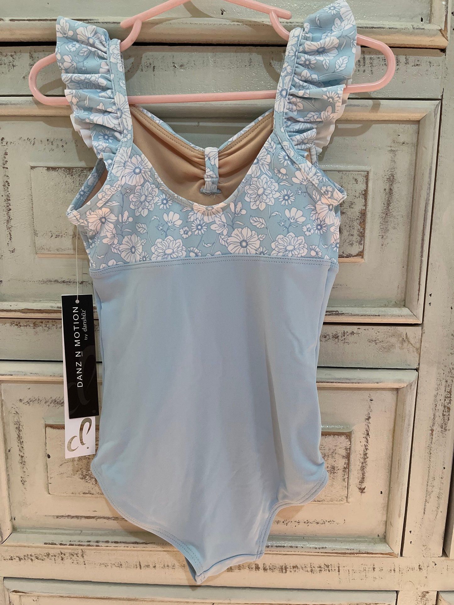 Danz N Motion Flutter Sleeve Print Leotard