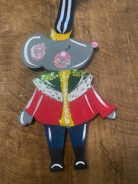 Mouse King hand painted Christmas ornament
