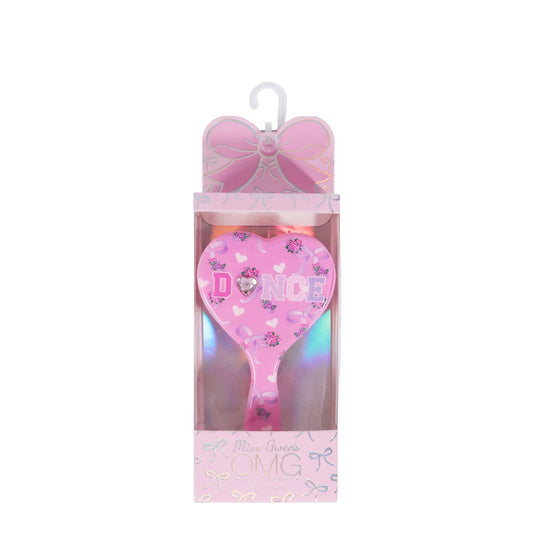'Dance' Floral Printed Heart Shaped Hairbrush