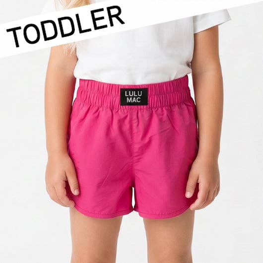 TD-SH-1000-HOT PINK TODDLER SOLID SHORT