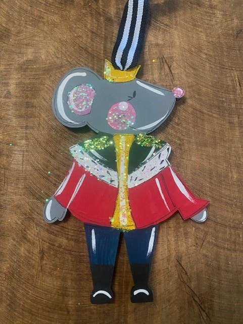Mouse King hand painted Christmas ornament