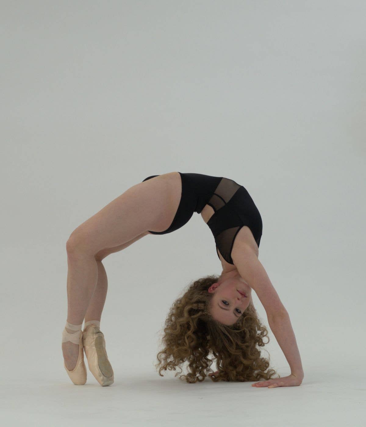 V-Neck Mesh Inset Leotard