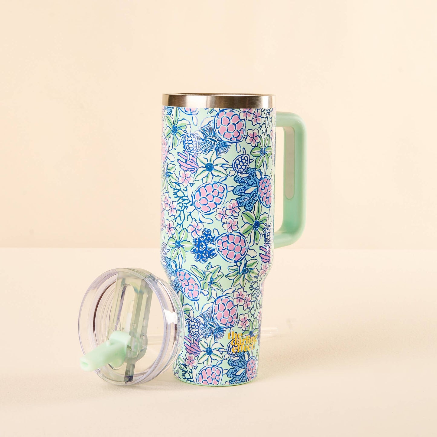 The Darling Effect 40 oz Lifestyle Flip Straw Tumbler–Coastal Cove