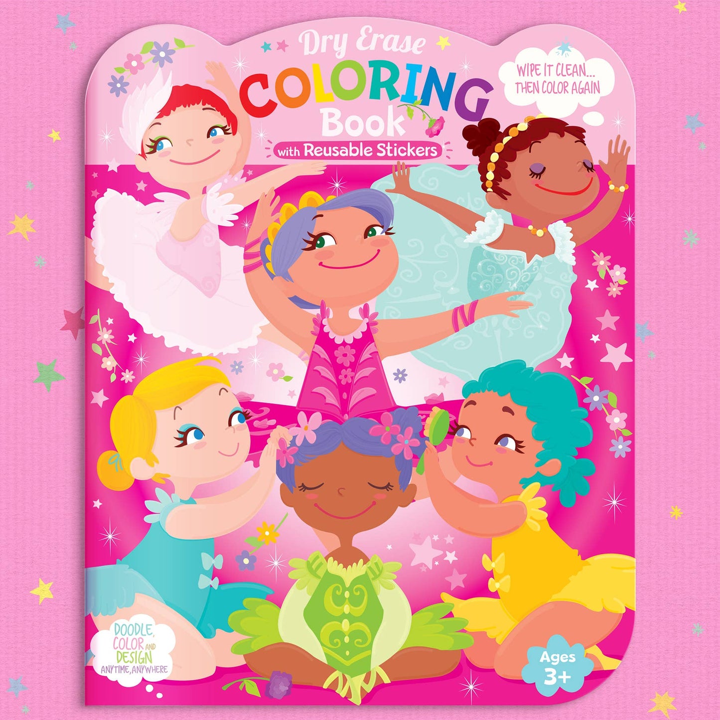 The Piggy Story Dry Erase Reusable Coloring Book with Stickers | Ballet