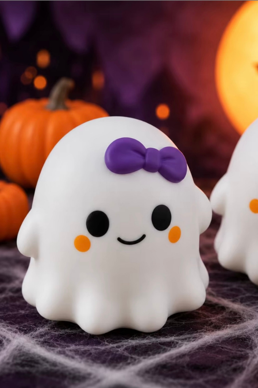 Friendly Ghost with Bow Squishy Toy