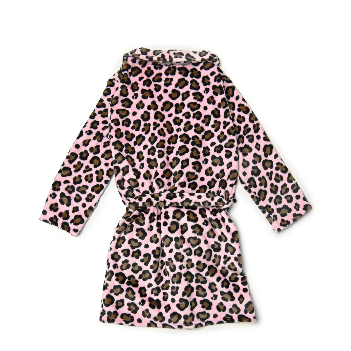 Fleece Leopard Printed Cozy Bathrobe