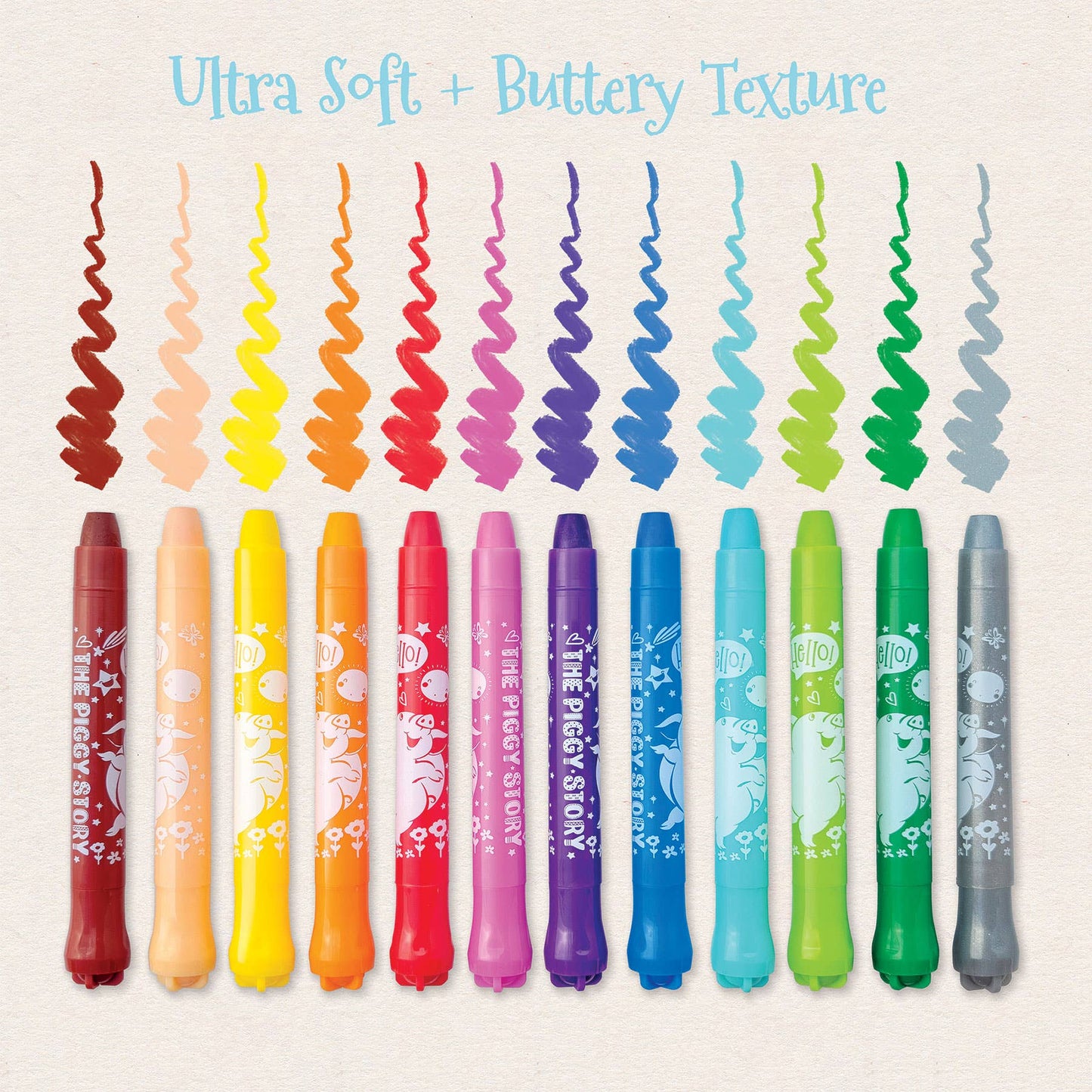 The Piggy Story Dry Erase Twistable Gel Crayons for Kids | Pretty Ballerinas