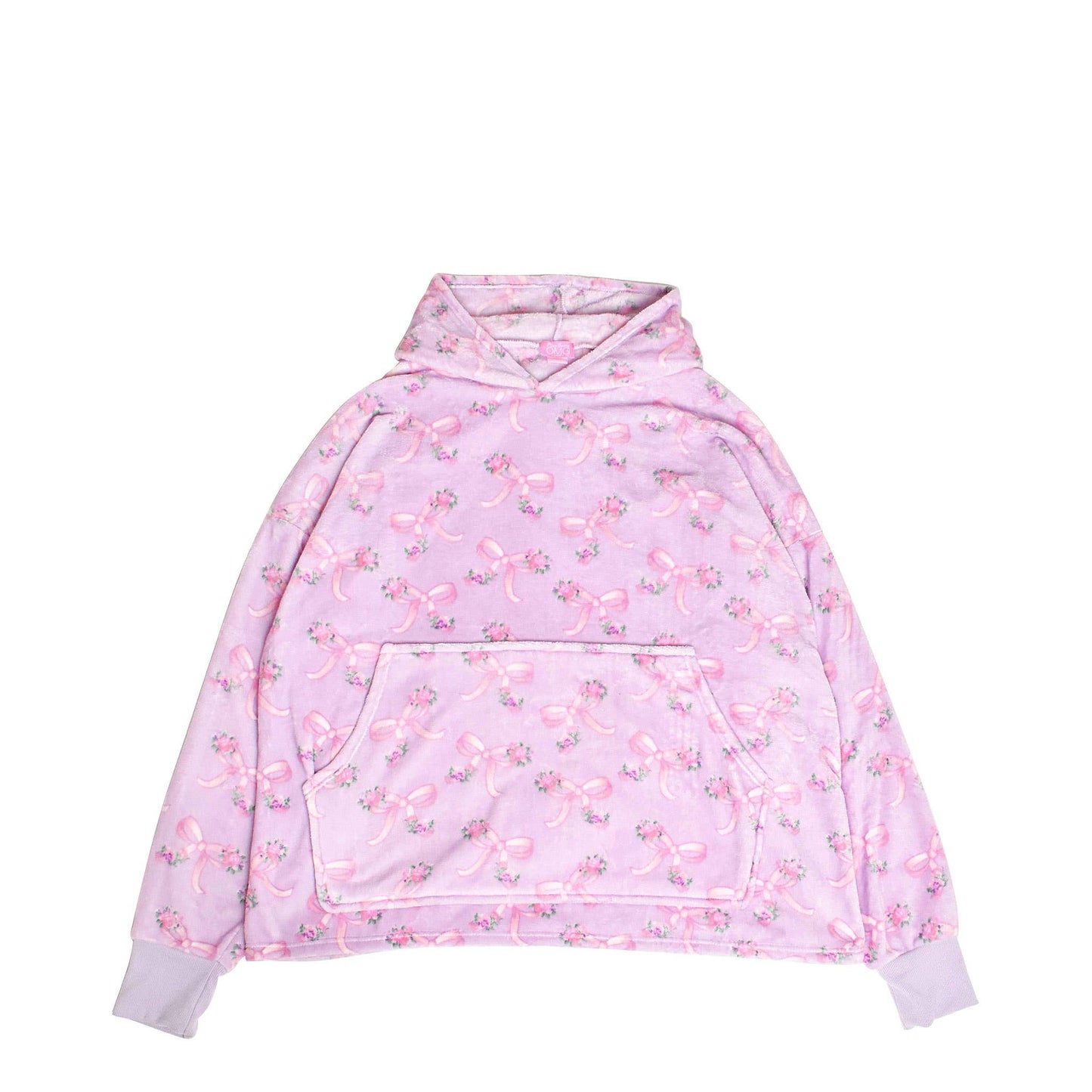 Fleece Printed Pullover Oversized Blanket Hoodie