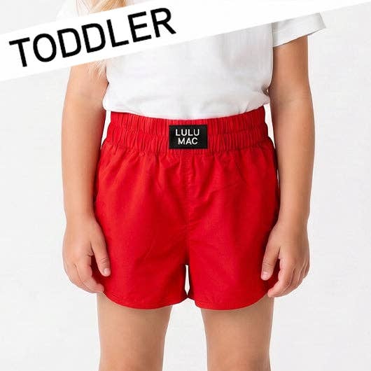 TD-SH-1000-RED TODDLER SOLID SHORT