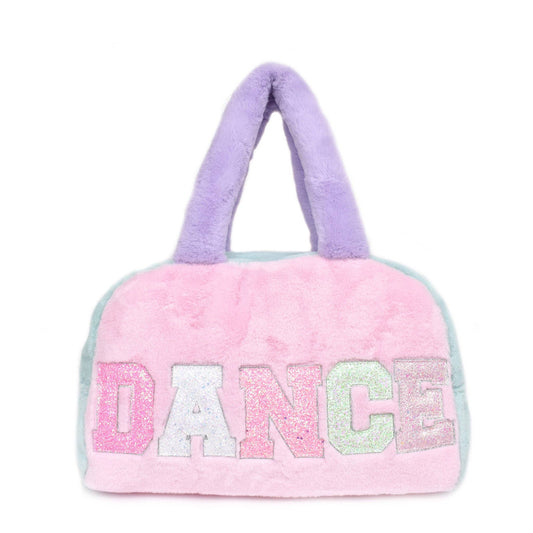 'Dance' Color Blocked Plush Medium Duffle Bag